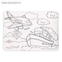 Пазл в рамке &laquo;Транспорт&raquo;, 34 детали + раскраска