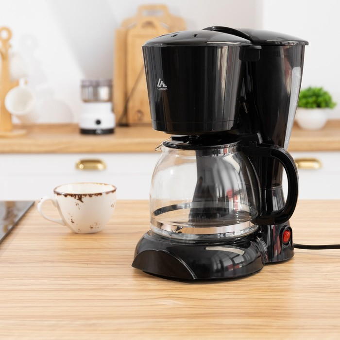 Кофеварка Luazon LKM-654, капельная, 900 Вт, 1.2 л, чёрная Кофеварка Luazon LKM-654, капельная, 900 Вт, 1.2 л, чёрная