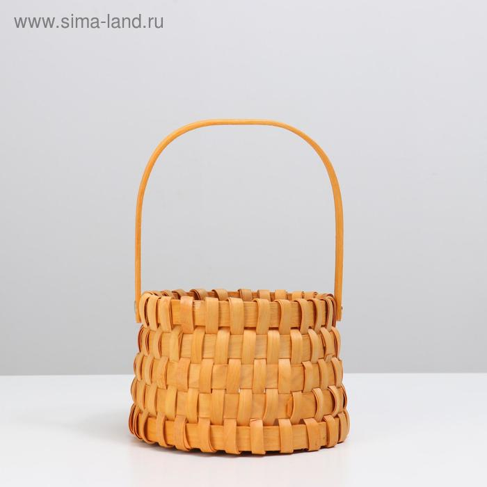 Корзина плетеная, ротанг, 17х12,5/26 см, 1 шт., натуральный