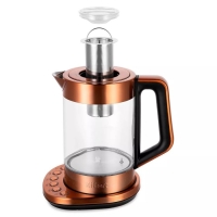 Чайник электрический Kitfort КТ-6655, стекло, 1.7 л, 2200 Вт, цвет медь Чайник электрический Kitfort КТ-6655, стекло, 1.7 л, 2200 Вт, цвет медь