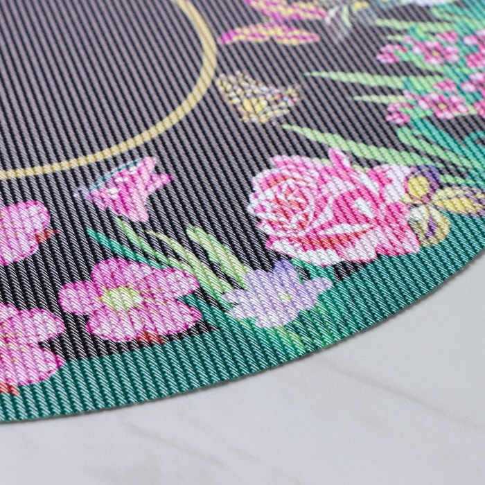 Салфетки сервировочные на стол Доляна &laquo;Роуз&raquo;, 4 шт, d=38 см