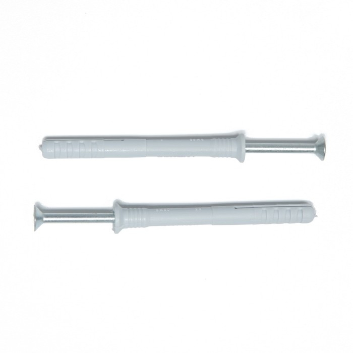 Дюбель-гвоздь "ТУНДРА", распорный, нейлоновый, потайная манжета, 8х80 мм, 50 шт