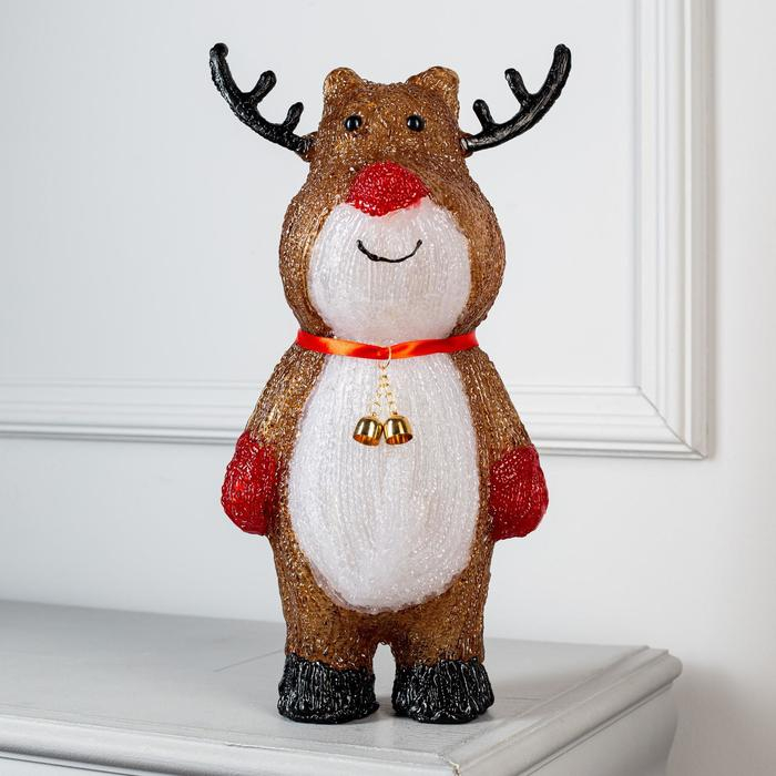 Светодиодная фигура &laquo;Сказочный олень&raquo; 16 &times; 40 &times; 12 см, акрил, 40 LED, 220 В, свечение белое