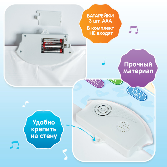 Обучающий плакат «Умная азбука», работает от батареек Обучающий плакат «Умная азбука», работает от батареек