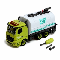 Конструктор винтовой &laquo;Автоцистерна&raquo;, стреляет водой, свет, звук, инерция, 60 деталей