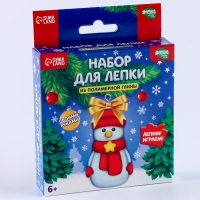 Фигурка из полимерной глины своими руками на новый год &laquo;Снеговичок&raquo;, новогодний набор для творчества