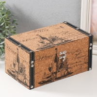 Шкатулка дерево кожзам под пробку "Винная лавка" 24х14х12 см Шкатулка дерево кожзам под пробку "Винная лавка" 24х14х12 см