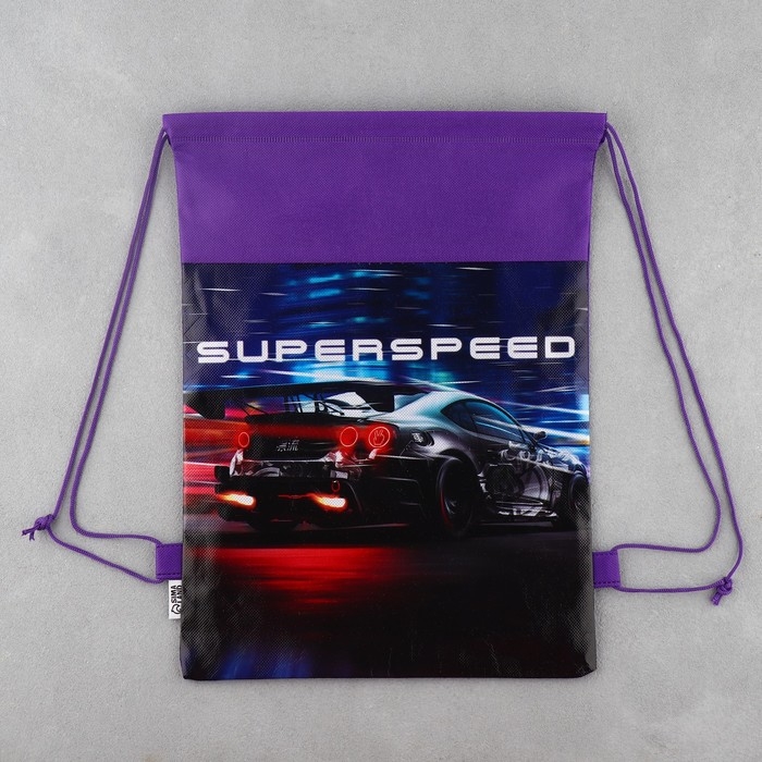 Мешок для обуви &laquo;1 сентября: Super speed&raquo; нетканное полотно, размер 30 х 40 см