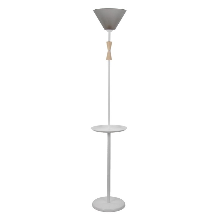 Торшер Торшер "Князь" со столиком 1х15Вт Е27 МОДЕЛЬ: BR 01037 белый/черный