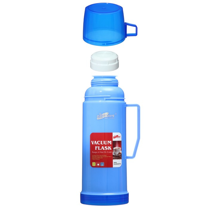 Термос 450 мл, со стеклянной колбой, с кружкой, 12 х 25 см, синий Термос 450 мл, со стеклянной колбой, с кружкой, 12 х 25 см, синий