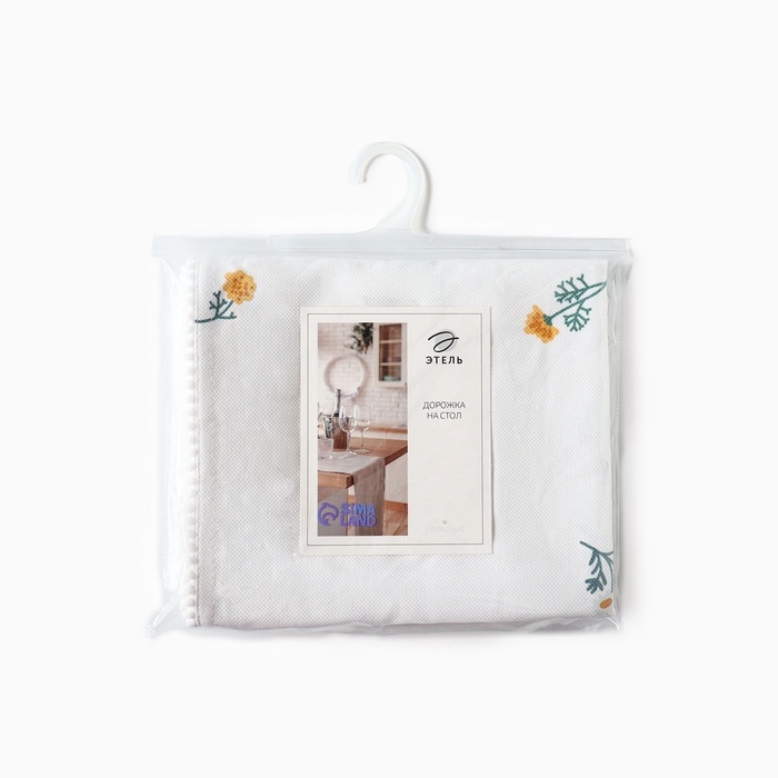 Дорожка Этель "Полевые цветочки" 40х146см, рогожка 176 г/м2, 100% хл