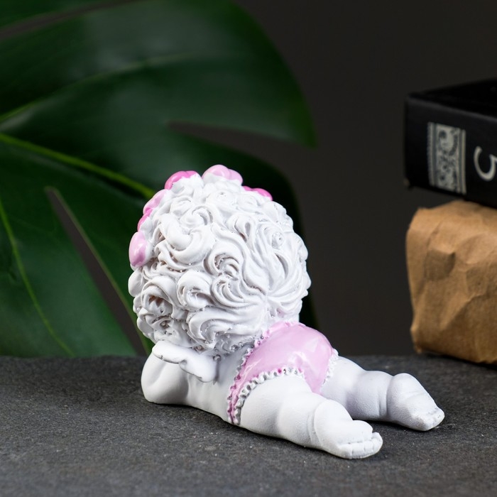 Фигура Фигура "Ангел лежит личико на ручках" 8х5,5х6,5см