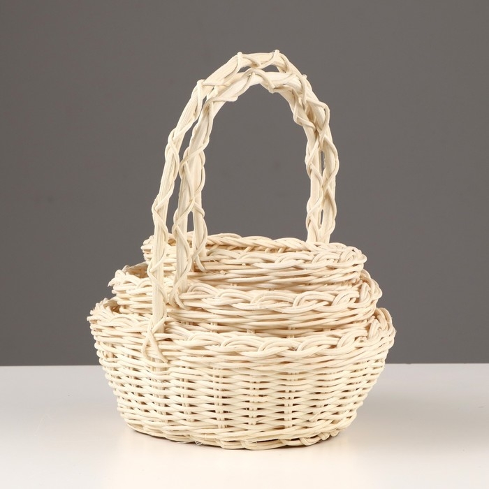 Набор корзин, 3 шт, 18&times;8/27 см, 15&times;6/20 см, 11&times;5/17 см, ротанг