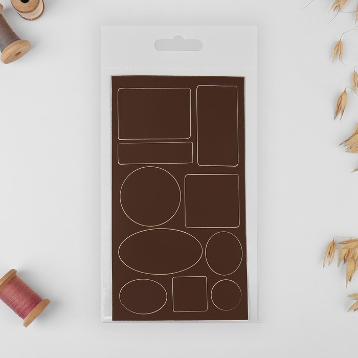 Набор заплаток для верхней одежды, клеевые, лист 10 &times; 18 см, 10 шт, цвет коричневый