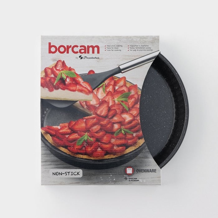 Форма для запекания из жаропрочного стекла для СВЧ Borcam, d=26 см Форма для запекания из жаропрочного стекла для СВЧ Borcam, d=26 см