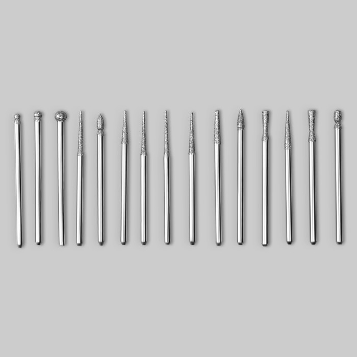 Фрезы алмазные для маникюра в пластиковом органайзере, 30 шт