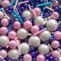 Посыпка кондитерская фигурная: розовая, голубая, фиолетовая, 25 г. Посыпка кондитерская фигурная: розовая, голубая, фиолетовая, 25 г.