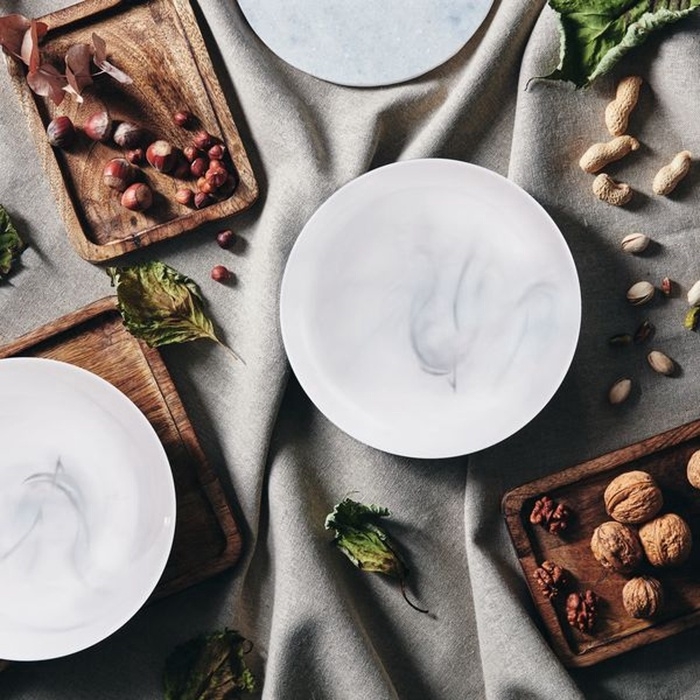 Десертная тарелка Luminarc DIWALI MARBRE, d=19 см, стеклокерамика, белая Десертная тарелка Luminarc DIWALI MARBRE, d=19 см, стеклокерамика, белая