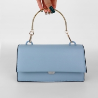 Ручка для сумки &laquo;Полукруг&raquo;, металлическая, с карабинами, 12 &times; 9 см, цвет золотой