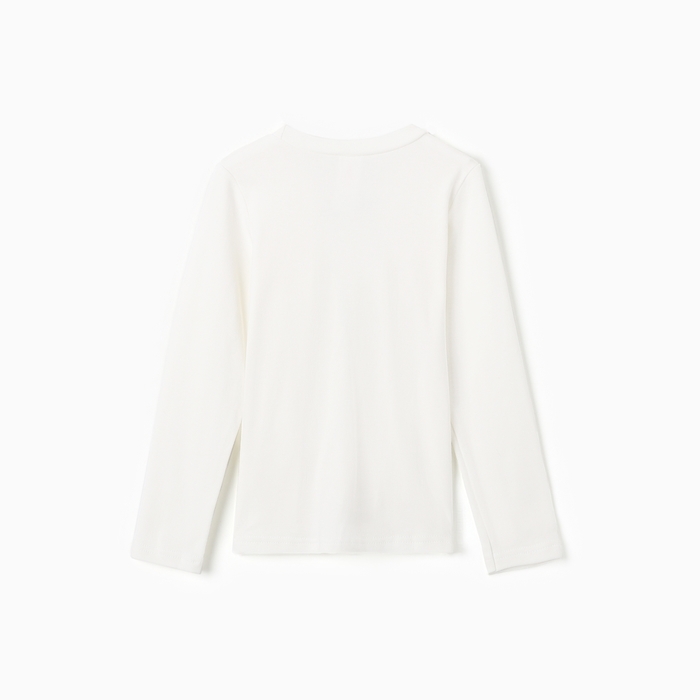 Джемпер для девочки школьный, цвет молочный, рост 116 см