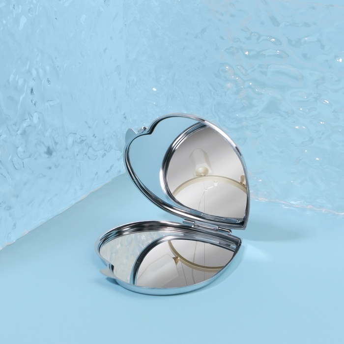 Зеркало складное, 7 &times; 6 см, цвет серебристый