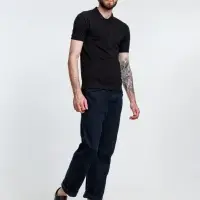 Рубашка поло мужская Adam, черная, размер S