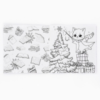 Раскраска антистресс на новый год. Альбом для вдохновения &laquo;Магия Нового года&raquo;, 19 страниц, символ года 2025