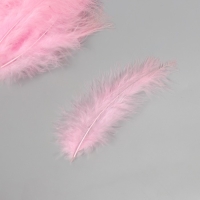 Перо декоративное гусиное пуховое "Нежно-розовое" набор 40 шт h=10-15 см Перо декоративное гусиное пуховое "Нежно-розовое" набор 40 шт h=10-15 см