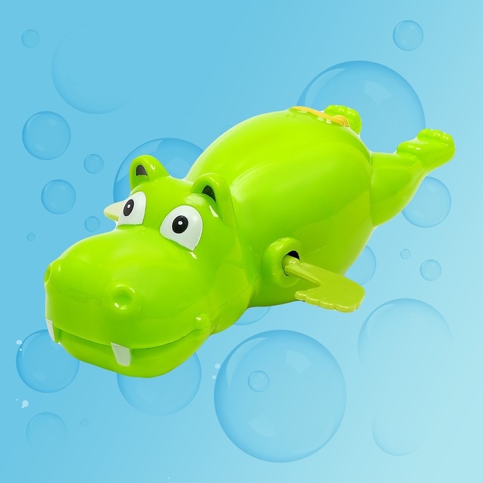 Игрушка заводная водоплавающая &laquo;Бегемотик&raquo;, МИКС