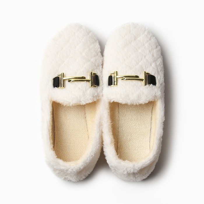 Тапочки женские размер 39, цвет молочный