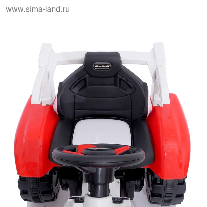 Электромобиль &laquo;Трактор&raquo;, с прицепом, 2 мотора, цвет красный