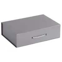Коробка Case, подарочная, серебристая Коробка Case, подарочная, серебристая