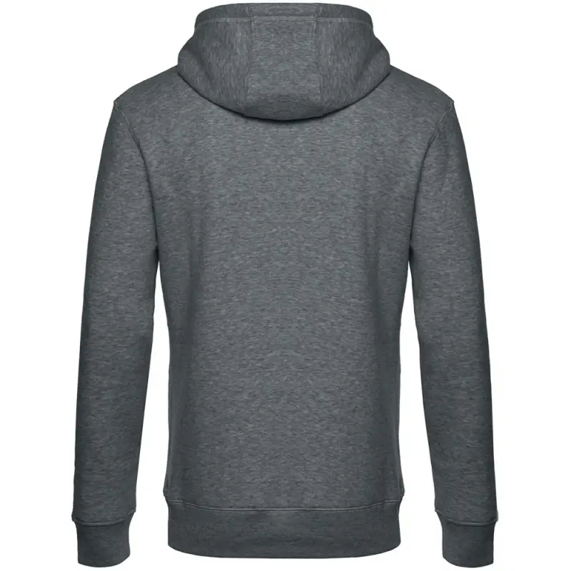 Толстовка с капюшоном унисекс King, темно-серый меланж, размер S
