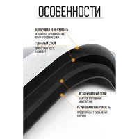 Коврик для ванной Доляна Bathroom, 48&times;78 см, цвет чёрный