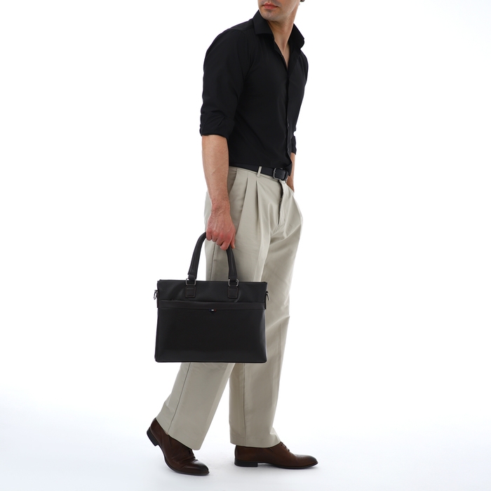 Сумка мужская деловая TEXTURA, 2 наружных кармана, цвет коричневый Сумка мужская деловая TEXTURA, 2 наружных кармана, цвет коричневый