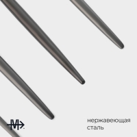 Столовые приборы из нержавеющей стали Magistro &laquo;Фолк&raquo;, 4 предмета, цвет чёрный