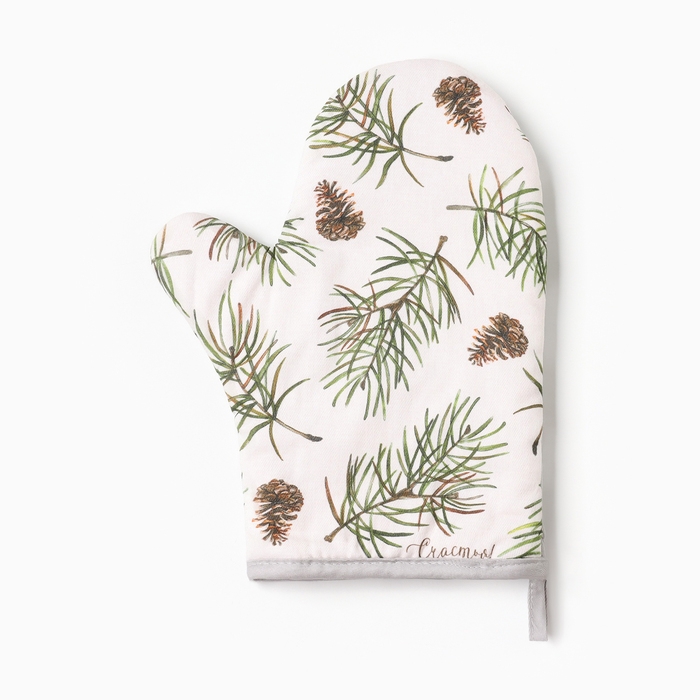 Новый год. Варежка-прихватка Christmas tree 20х28см, саржа, 100% хлопок, ватин 250г/м2 Новый год. Варежка-прихватка Christmas tree 20х28см, саржа, 100% хлопок, ватин 250г/м2