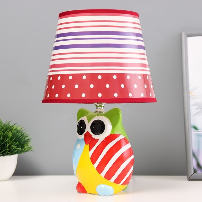 Настольная лампа Настольная лампа "Совушка" Е14 40Вт цветной 20х20х32см
