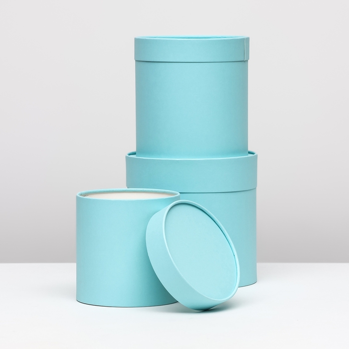 Набор коробок 3 в 1 без окна, аквамарин 21 х 21 - 16 х 16 см Набор коробок 3 в 1 без окна, аквамарин 21 х 21 - 16 х 16 см