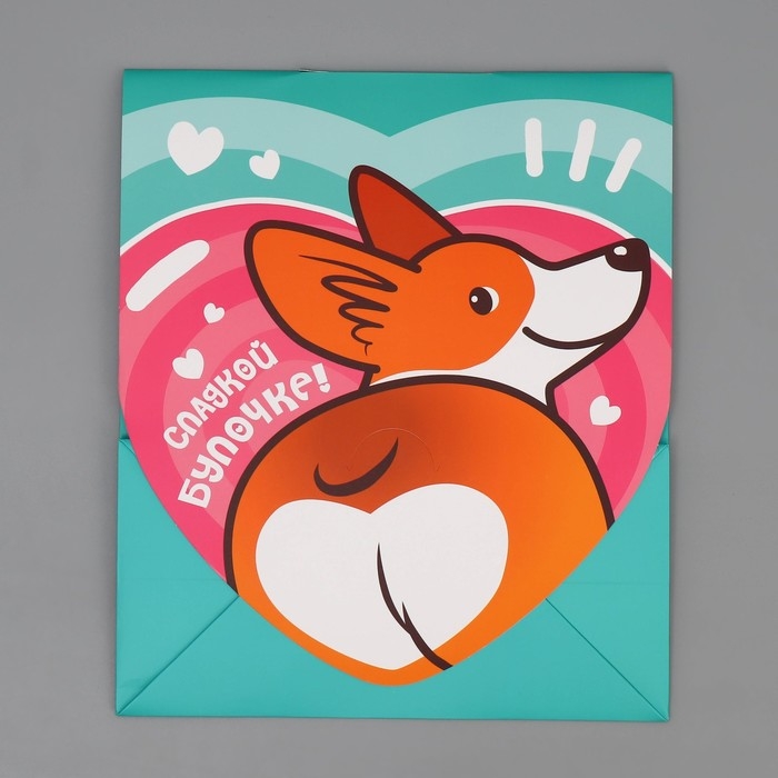 Пакет подарочный с формовым клапаном, упаковка, &laquo;Желаю счастья&raquo;, 23 х 27 х 11.5 см