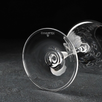 Набор бокалов для вина &laquo;Экстра&raquo;, 460 мл, декор листья, 6 шт