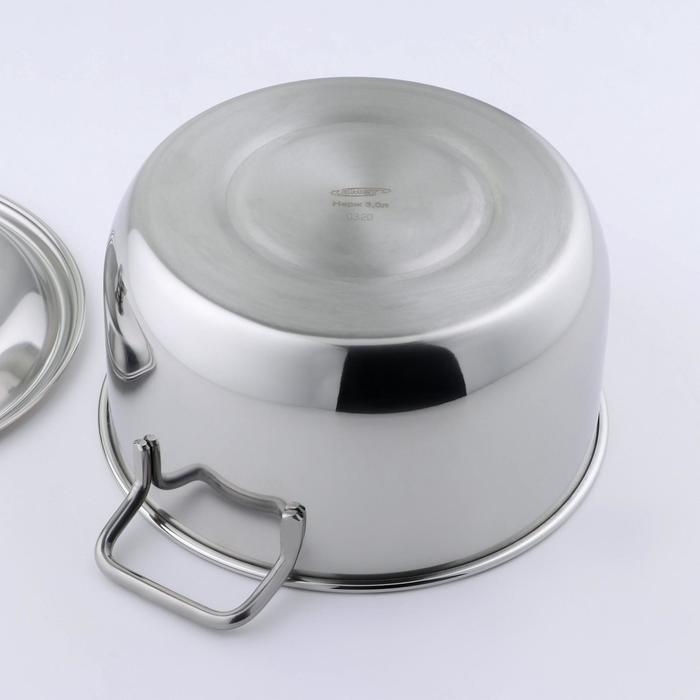 Кастрюля &laquo;Классика&raquo;, 3 л, металлическая крышка