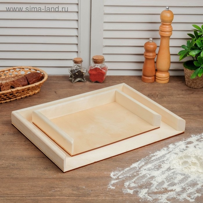 Набор досок для пельменей 2 шт (40 &times; 30 &times; 4 см; 30 &times; 21 &times; 4 см)