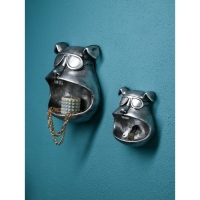 Набор настенных фигур &laquo;Собака&raquo;, полистоун, 25 см, цвет серебро