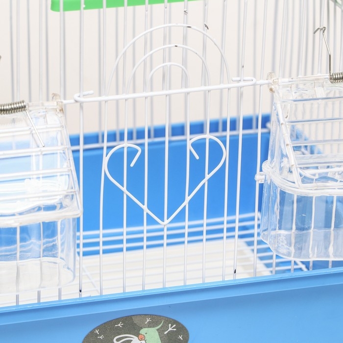 Клетка для птиц укомплектованная Bd-1/3c, 30 х 23 х 39 см, синяя