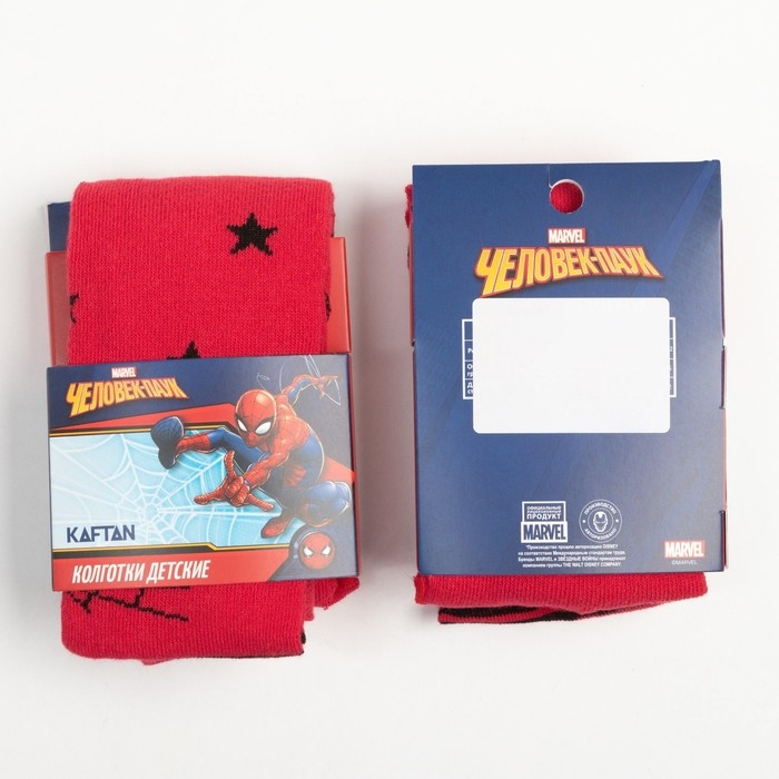Колготки детские &laquo;Человек-Паук&raquo;, рост 116-122 см, цвет красный