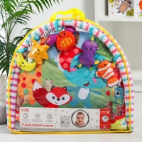 Развивающий коврик с дугами «Слоник и друзья», квадратный, Крошка Я Развивающий коврик с дугами «Слоник и друзья», квадратный, Крошка Я