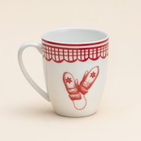 Новогодняя кружка SL Home &laquo;Прекрасное время&raquo;, 400 мл, 9&times;10 см, фарфор, белая