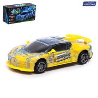 Машина инерционная «Crazy race, гонки», русская озвучка, свет, цвет жёлтый Машина инерционная «Crazy race, гонки», русская озвучка, свет, цвет жёлтый