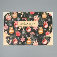 Коробка подарочная новогодняя складная &laquo;Елочные шары&raquo;, 31 х 24.5 х 9 см